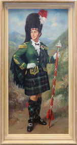 Painting - Artwork - Painting, Portrait of Margaret Bennett: Drum Major of the Ballarat Ladies Pipe Band