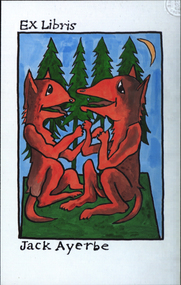 Artwork - bookplate, Andrew Sibley, Bookplate for Jack Ayerbe, 2014