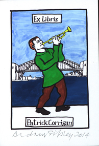 Artwork - bookplate, Andrew Sibley, Bookplate for Patrick Corrigan, 2014