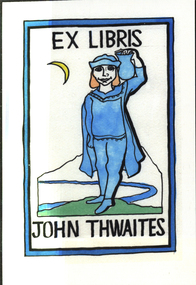 Artwork - bookplate, Andrew Sibley, Bookplate for John Thwaites, 2014
