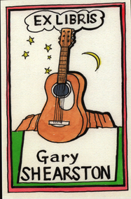 Artwork - bookplate, Andrew Sibley, Bookplate for Gary Shearston, 2014