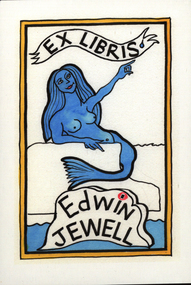Artwork - bookplate, Andrew Sibley, Bookplate for Edwin Jewell, 2014