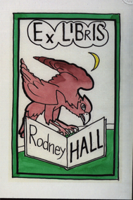 Work on paper - Artwork - bookplate, Andrew Sibley, Bookplate for Rodney Hall, 2014