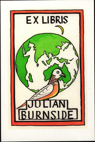 Artwork - bookplate, Ex Libris Julian Burnside, not dated