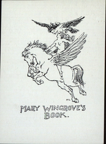 Artwork - bookplate, Mary Wingrove's Bookplate, not dated