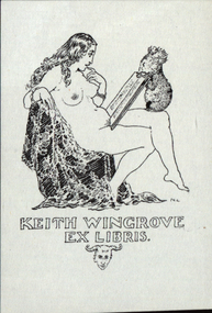 Artwork - bookplate, Keith Wingrove Ex Libris, not dated