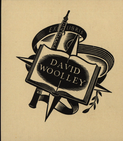 Artwork - bookplate, Ex Libris David Woolley, not dated