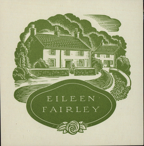 Artwork - bookplate, Eileen Fairley, not dated