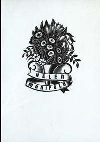 Artwork - bookplate, Helen Manifold, not dated