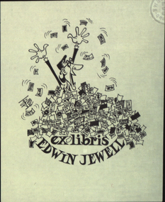 Artwork - bookplate, Ex Libris -Edwin Jewell, not dated