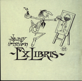 Artwork - bookplate, "Nancy Johnson - Ex Libris", not dated