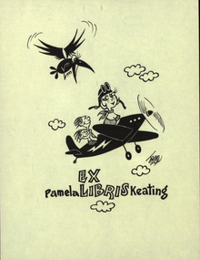 Artwork - bookplate, "Ex Libris - Pamela Keating", not dated