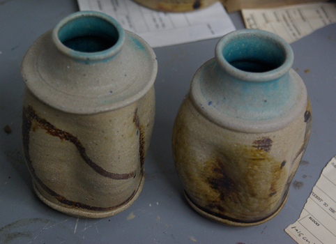 Salt-glazed pots