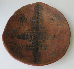 Ceramic, Press Moulded Platter by David Bradshaw, c1985