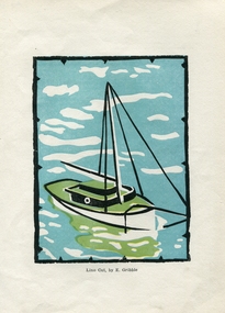 Work on paper, [Yacht] by Ernest Gribble, c1937
