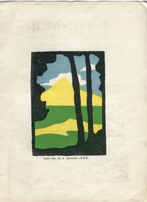 Mountain landscape behind trees