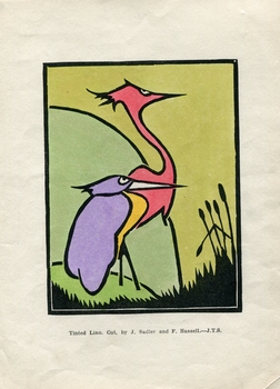Two birds in the landscape