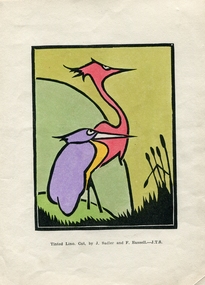 Work on paper, [Birds] by J. Sadler and F. Hassell, 1930s