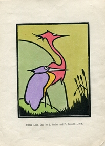 Two birds in the landscape