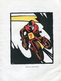 A motor bike and rider