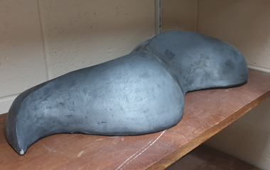 Ceramic, Blackware Wave Form by Virginia Jones