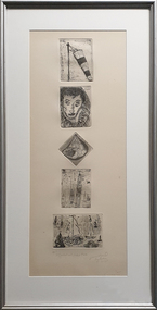 Print, Michael Ingleton, Self Portrait with  Pocket Plates, 1985