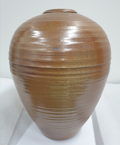 Ana-Gama Wood Fired Iron Stoneware Pot by Les Cloug