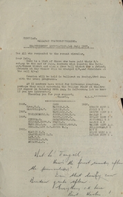 Document, Ballarat Teachers' College Ex-Students' Association, 1937