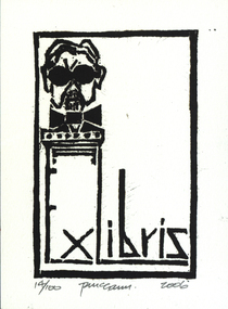 Work on paper - Artwork - Bookplate, Peter McCann, Ex Libris, 2006