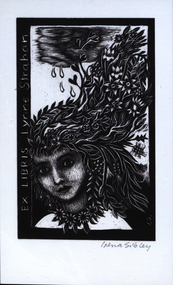 Work on paper - Artwork - Bookplate, Ex Libris Lynne Strahan
