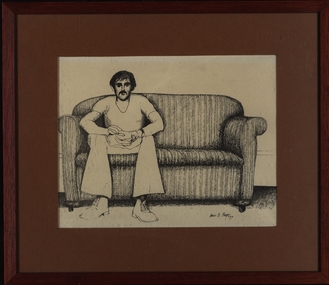 Drawing, Ian Page, Self Portrait by Ian Page, 1977