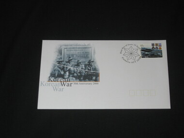 Memorabilia - Commemorative Stamp - First Day Cover envelope, Australia Post, Korean War 50th Anniversary 2000, 18 April, 2000