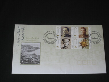 Memorabilia - Commemorative Stamp - First Day Cover envelope, Australia Post, The Last Anzacs, 21 January, 2000