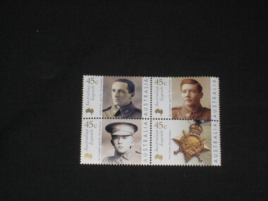 Memorabilia - Commemorative Stamps - Collectors Choice Australia, Australia Post, Australian Legends Design Set - The Last Anzacs, 21 January, 2000
