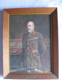 Print - Portait, His Majesty King George V in uniform of 2nd Btn King's Reg (Liverpool)