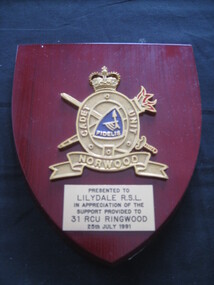 Plaque - Heraldry, Plaque - 31 Regional Cadet Unit Ringwood (31 RCU)