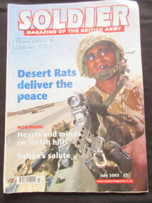 Magazine - paperback/magazine, Ministry of Defence, Soldier - Magazine of the British Army, July 2003