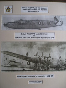 Newspaper - Framed newspaper copies of Liberators 21 SQN