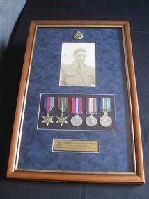 Memorabilia - Framed Photograph and medals of LAC William Downton Thomas