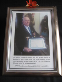 Photograph - Framed photograph of W. D. Thomas