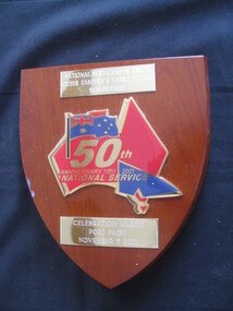 Plaque, 50th Anniversary 1951-2001 National Service
