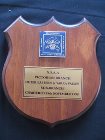 Plaque, National Servicemen's Association Australia NSAA