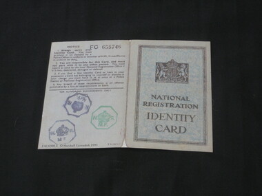 Card - Identity Card (Reproduction), Marshall Cavendish Corporation, 1993
