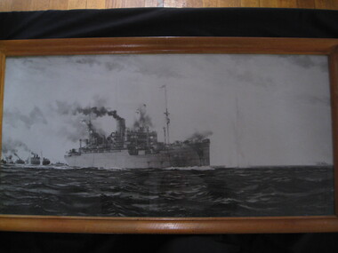 Print - Framed Print, Montague Dawson, The Convoy got through