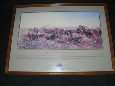 Print - Framed Print, George Whambert (1873-1930), The Last Great Cavalry Charge, Print 1940/ Original oil painting 1920