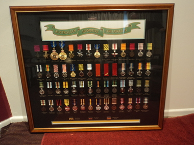 Medal - Framed display of Australian Honours and Awards medals (Facsimiles), Australian Honours and Awards