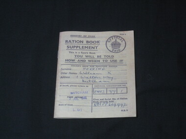 Work on paper - Ration Book
