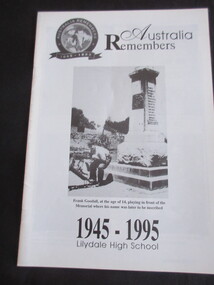 Booklet, Australia Remembers 1945-1995 Lilydale High School