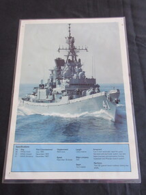 Work on paper - Laminated Print, Defence Public Relations, Guided Missile Destroyers