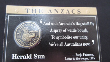 Coin, The Herald Sun, The ANZACS - APRIL 25, 1915
